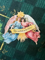 Antique embossed lithograph paper angel Christmas tree decoration
