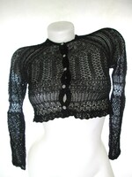 Original ralph lauren (xs/s) elegant 3/4 sleeve women's elastic mini cardigan with lace top