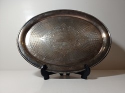 Silver-plated oval alpaca tray wien