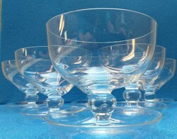 Finnish designer glass: saara hopea dessert footed glass glass bowl - 6 pcs.-Art&decoration