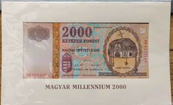 2000 HUF banknote millennium 2000 in decorative packaging