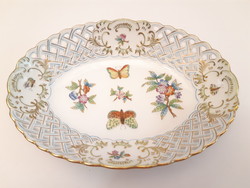 Vbo Herend Victoria pattern openwork bowl offering porcelain