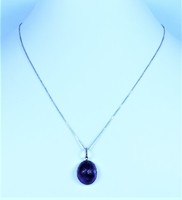 Special 14k white gold necklace and pendant with amethyst gemstone!!!