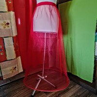 ESKÜVŐ ASZ01C - 1 körös rugalmas piros menyasszonyi alsószoknya, abroncs, lépéskönnyítő