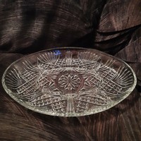 Molded glass serving bowl