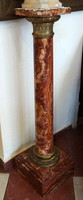 Marble pedestal with copper decoration