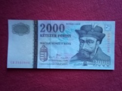 2000 Ft papír pénz  hajtatlan gyönyörű állapotú bankjegy 2008