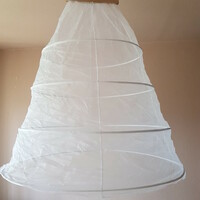 Wedding asz04 - 4 round elastic white bridal petticoat, hoop