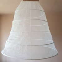 Wedding asz05 - 5-round flexible white wedding petticoat, hoop