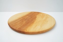 Esztergált Fa Pizzás Tál / Gyümölcs Tartó / Kínáló Tál / Éger fából / 31,5 cm