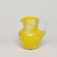 Bohemia yellow-white souvenir jug - wine stool