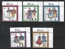 Postatiszta Bundes 2358 Mi 1696-1700      10,00 Euró