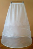 Wedding asz02 - 2 round elastic white bridal petticoat, hoop