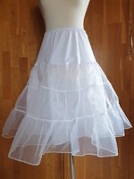 Wedding asz27 - 1-layer ruffled petticoat with snow-white elastic top