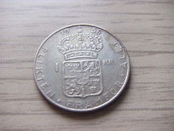 1 Korona 1956 Sweden silver medal