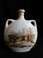 Alföldi porcelán kulacs vadászati dekorral