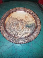 Antik Terrakotta jelzett 12. falidísz  19cm x 18 cm.