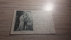 Antique greeting postcard. 1899