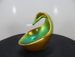 Zsolnay eosin green duck,,