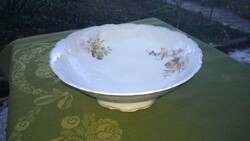Antique flower-patterned porcelain table serving bowl -, mark., Excellent piece. Avg. 25 Cm
