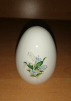 Aquincum porcelán kék nefelejcs mintás tojás figura - magassága 6,5 cm (1/p)