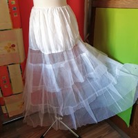 Wedding asz32 - 3 ruffle bridal petticoat with rubber silk top