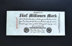 Németország 5 Millió Márka 1923, VF+-EF