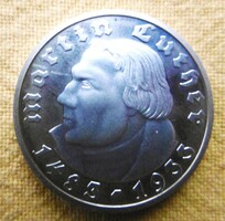 Silver 5 mark luther martin unc up