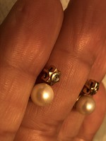 18K gold earrings with pearls
