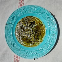 Villeroy & boch historicizing viable majolica wall decorative plate, 19 cm