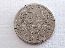 Czechoslovakia 50 heller 1921 coin - Czechoslovakia 50 heller 1921 foreign coin