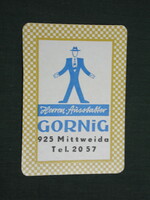 Kártyanaptár, Németország, Férfi ruha szabó, divat üzlet, 1978,   (4)