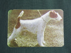 Kártyanaptár, Románia, Román Ebtenyésztők Egyesülete, Foxterrier Kutya , 1979,   (4)