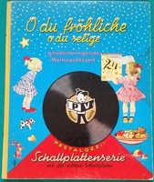 O du fröhliche o du selige - Német nyelvű képeskönyv eredeti Pestalozzi bakelit lemezzel