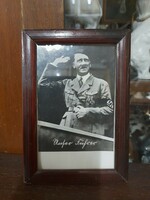 Német,Germany Birodalmi Adolf Hitler Képeslap Keretezve,Hátulján Korabeli Aláírásokkal.