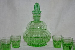 Wonderful, beautiful green liqueur set (dbz 0074/2)