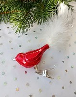Glass clip bird Christmas tree ornament 5.5-12Cm