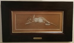 Lajos Deák-ébner (1850 – 1934) – nude, sketch for the picture The Dream