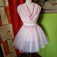 Wedding asz58b - pink 40cm frilly tulle skirt - ball wedding carnival
