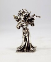 Ezüst hegedűs angyalka miniatűr (ZAL-Ag119435)
