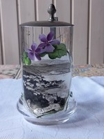 Abbazia glass jar with lid