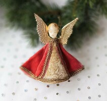 Old wax angel Christmas tree ornament 9cm koestel