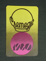 Kártyanaptár, Csemege élelmiszer ABC áruházak, grafikai rajzos, 1980,   (4)