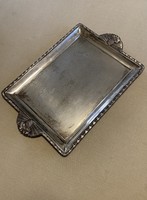 Antique silver tray, extremely elegant unique masterpiece, with a very secret vine motif