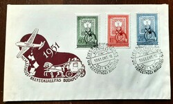 1951 80 éves a Magyar bélyeg emléklapon