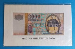 Hungarian millennium 2000 HUF banknote unc