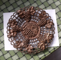 Retro bronzed openwork metal cast bowl / wall bowl