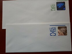 2 holographic usa envelopes on the theme of space exploration