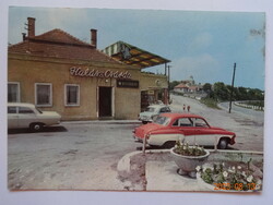 Old, retro, postmarked postcard: dunakomlód, fisherman's inn (1968)