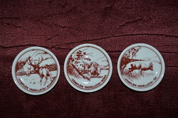 3 Pcs hunting raven house mini wall plates (dbz 0074/2)
